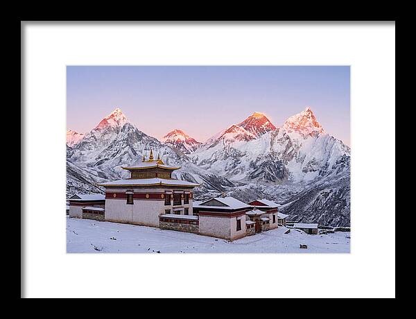 Everest Massif From Tengboche Monastery