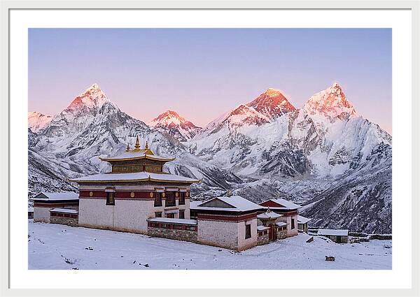 Everest Massif From Tengboche Monastery