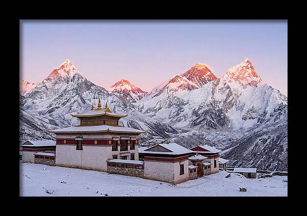 Everest Massif From Tengboche Monastery