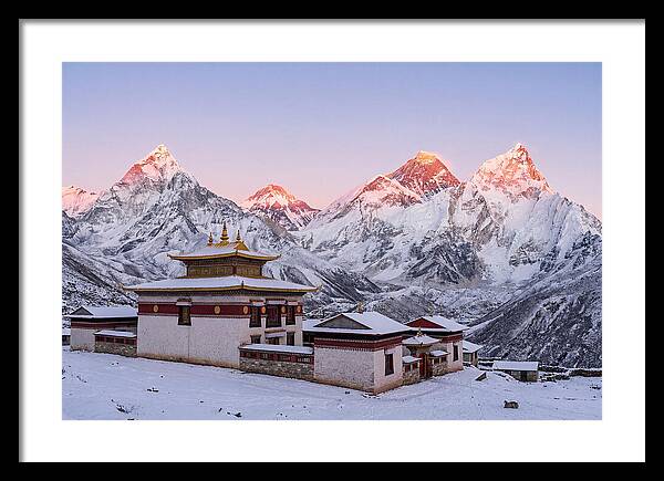 Everest Massif From Tengboche Monastery