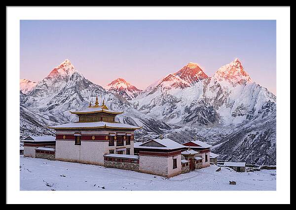 Everest Massif From Tengboche Monastery