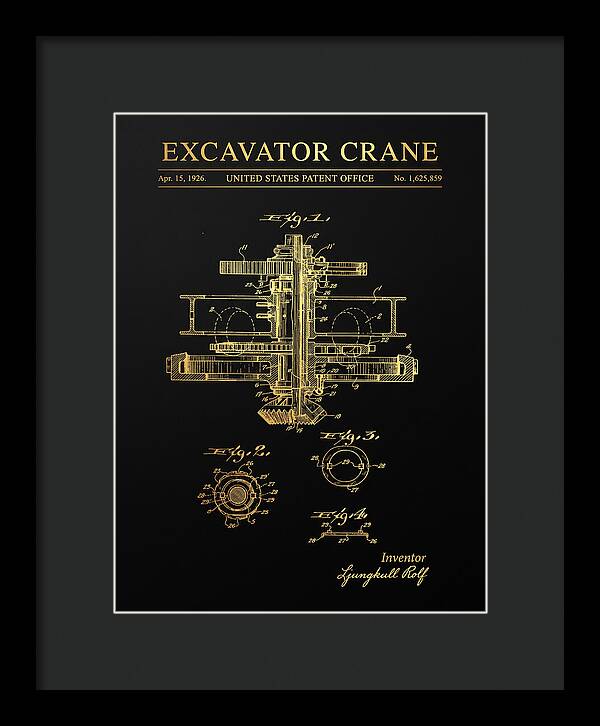 Excavator Crane Gold Patent Us1625859a