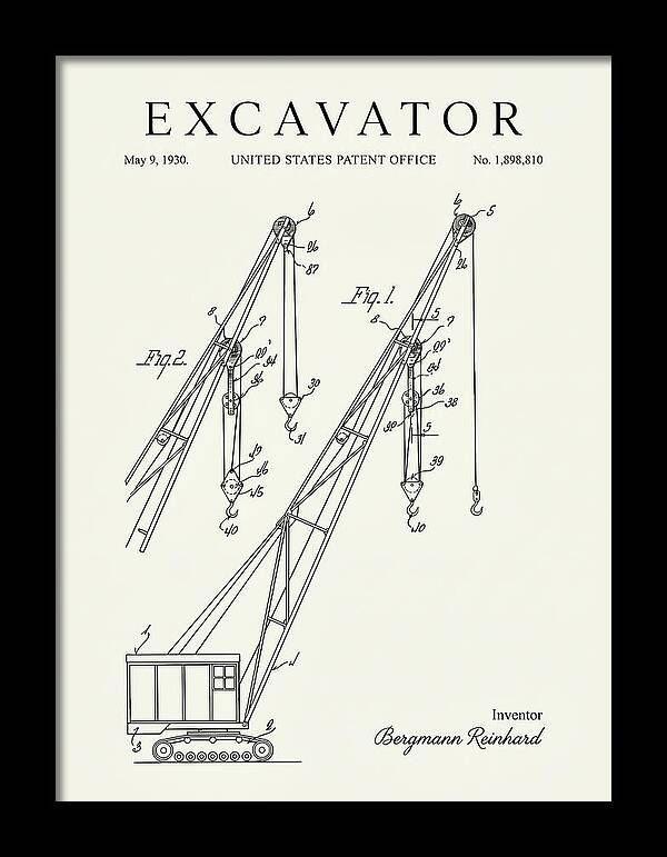 Excavator Crane Minimalist Patent Us1898810a