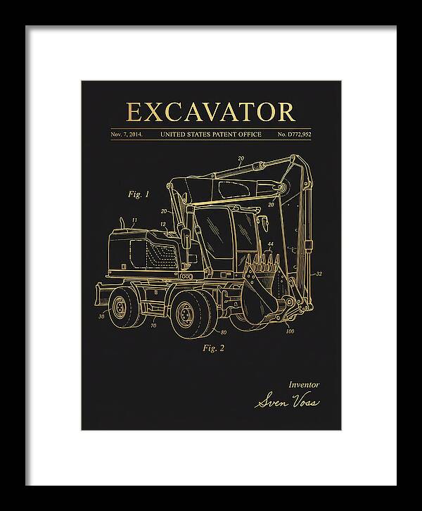 Excavator Gold Patent Usd772952s1