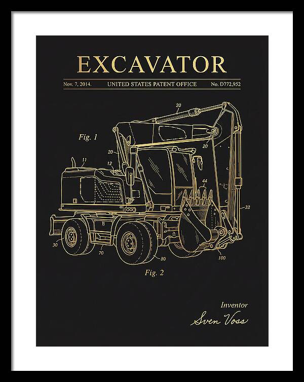 Excavator Gold Patent Usd772952s1
