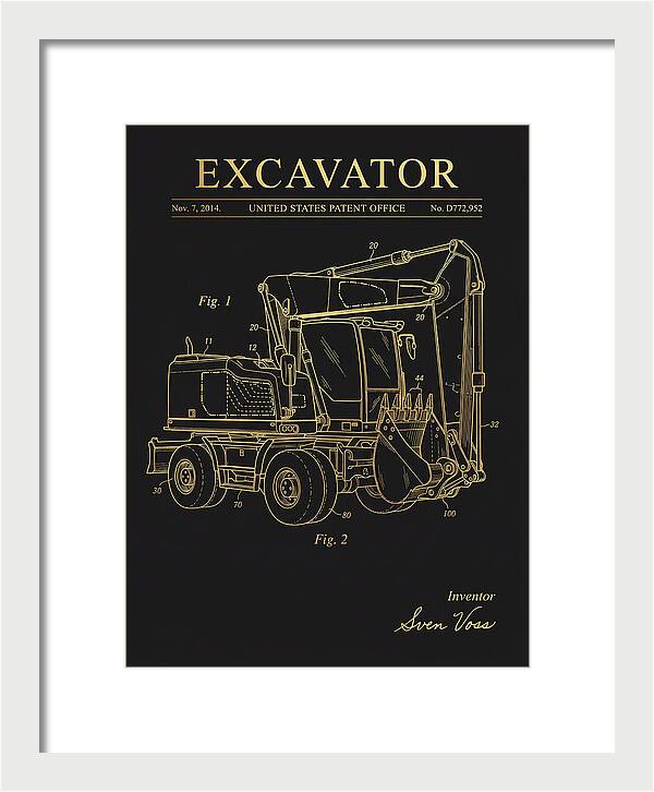Excavator Gold Patent Usd772952s1