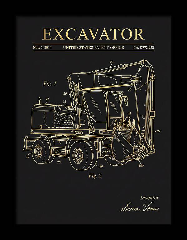 Excavator Gold Patent Usd772952s1