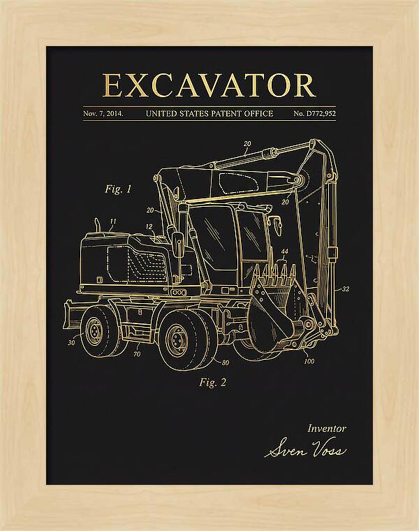 Excavator Gold Patent Usd772952s1