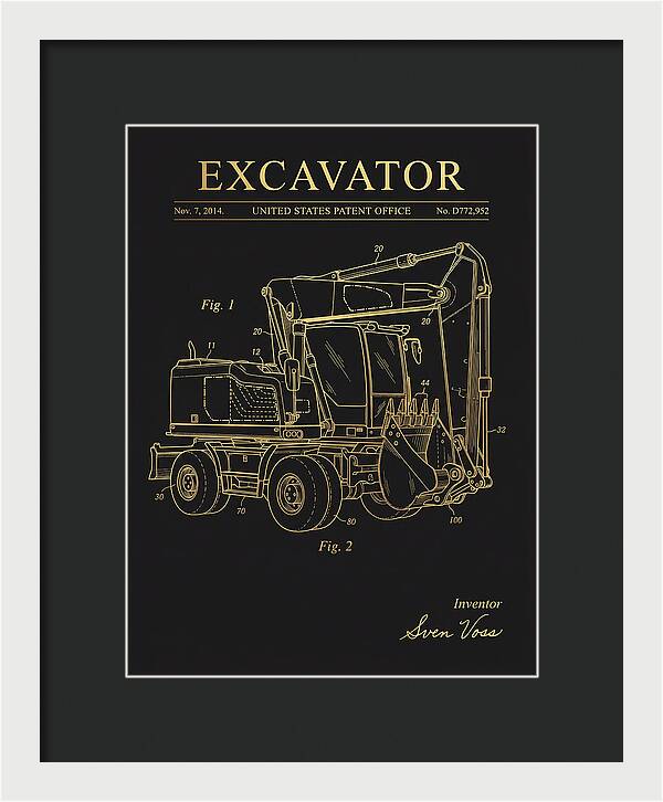 Excavator Gold Patent Usd772952s1