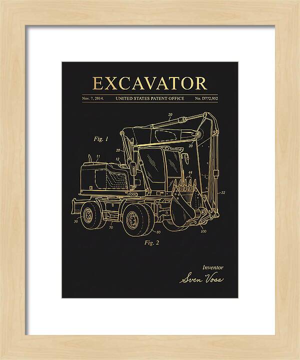 Excavator Gold Patent Usd772952s1