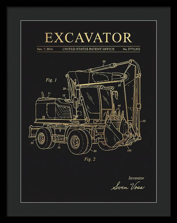 Excavator Gold Patent Usd772952s1