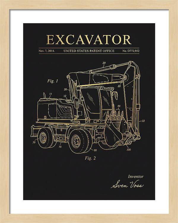 Excavator Gold Patent Usd772952s1
