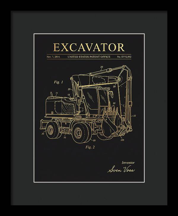 Excavator Gold Patent Usd772952s1