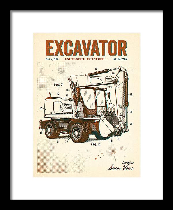 Excavator Retro Patent Usd772952s1