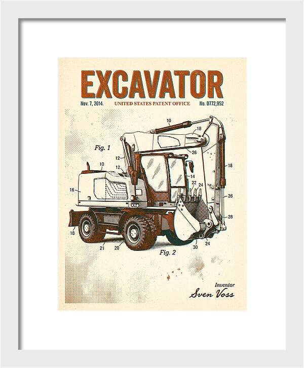 Excavator Retro Patent Usd772952s1