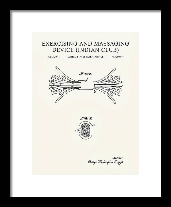 Exercising And Massaging Device Indian Club Minimalist Patent Us1254974a