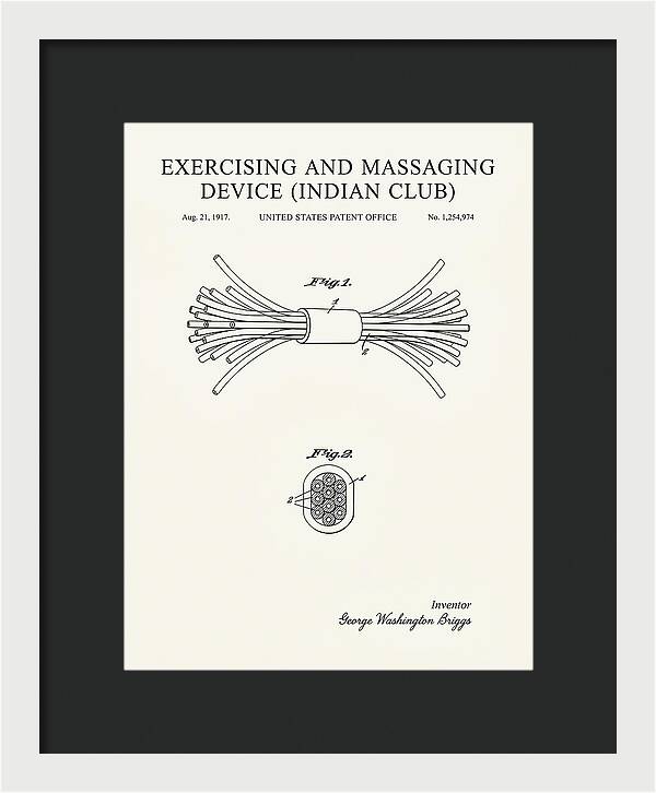 Exercising And Massaging Device Indian Club Minimalist Patent Us1254974a