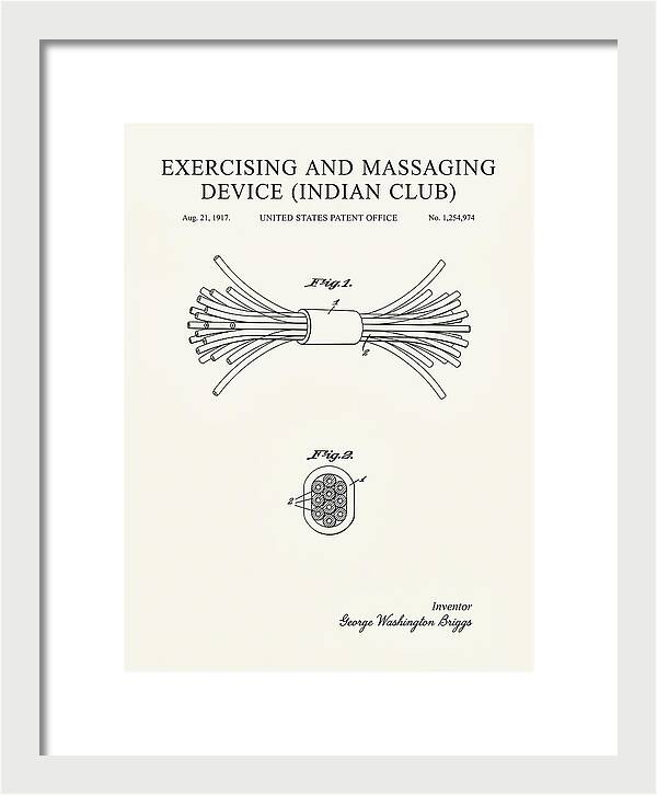 Exercising And Massaging Device Indian Club Minimalist Patent Us1254974a
