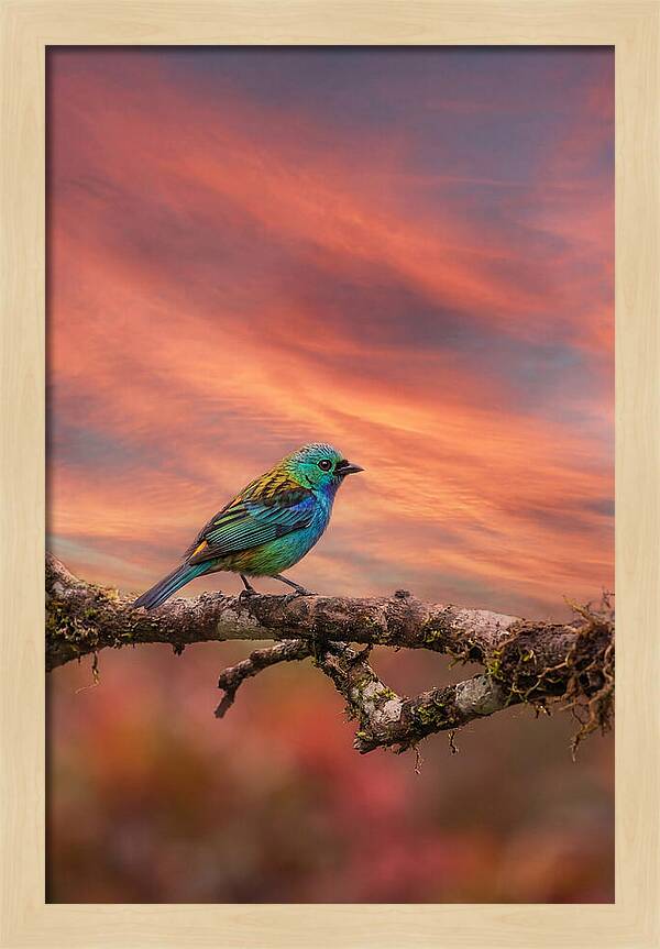 Exotic Bird Perched On Branch