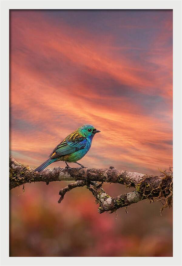 Exotic Bird Perched On Branch