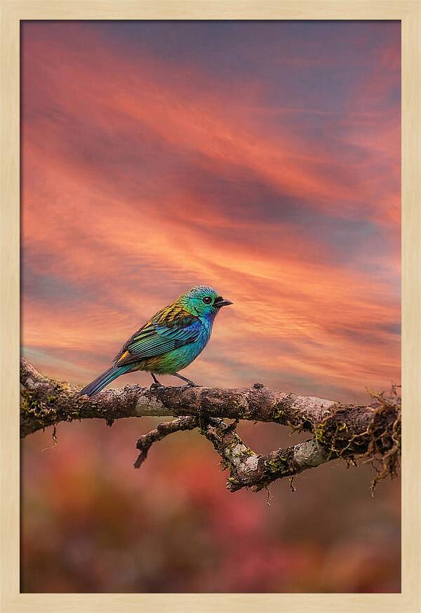 Exotic Bird Perched On Branch