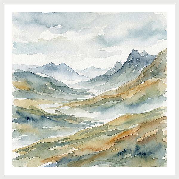 Exploration Landscape Watercolor