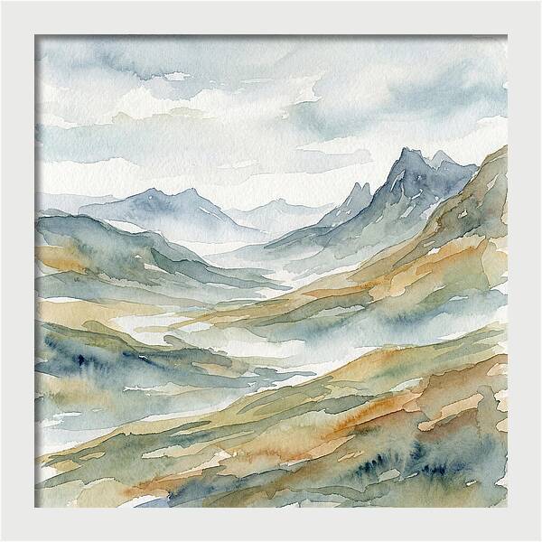 Exploration Landscape Watercolor