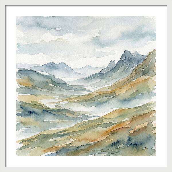 Exploration Landscape Watercolor