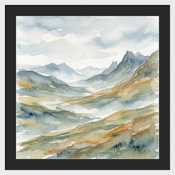Exploration Landscape Watercolor