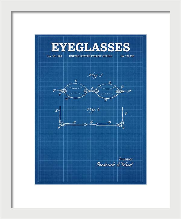 Eyeglasses Blueprint Patent Us772196a