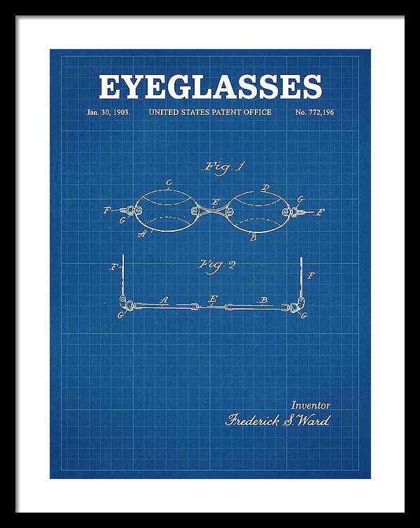 Eyeglasses Blueprint Patent Us772196a