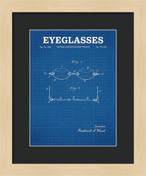 Eyeglasses Blueprint Patent Us772196a