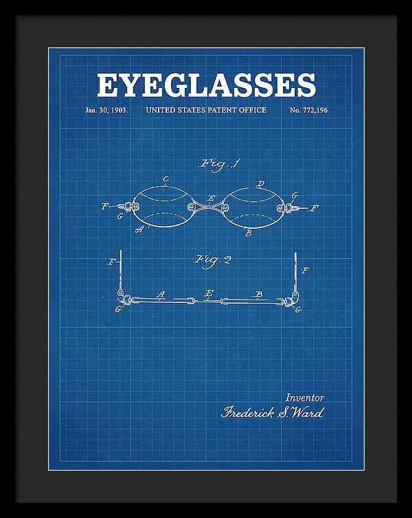 Eyeglasses Blueprint Patent Us772196a