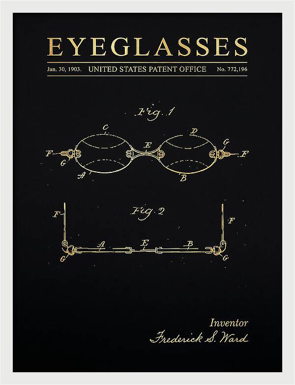 Eyeglasses Gold Patent Us772196a