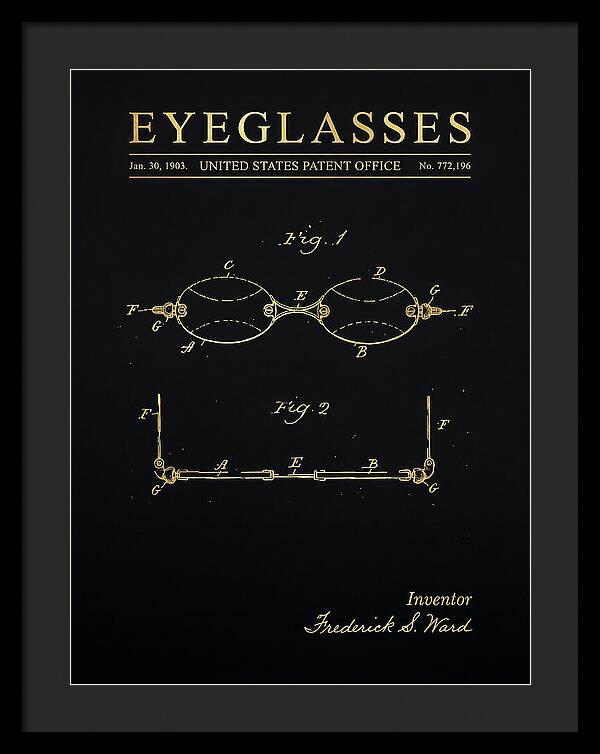 Eyeglasses Gold Patent Us772196a