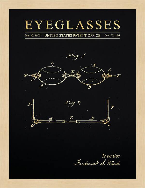 Eyeglasses Gold Patent Us772196a