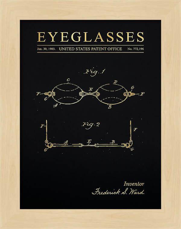 Eyeglasses Gold Patent Us772196a