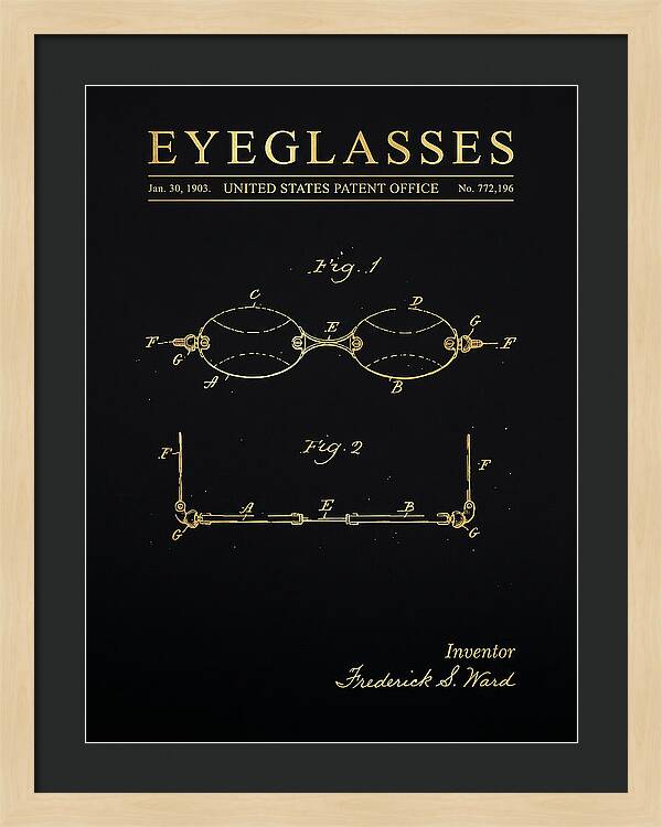 Eyeglasses Gold Patent Us772196a