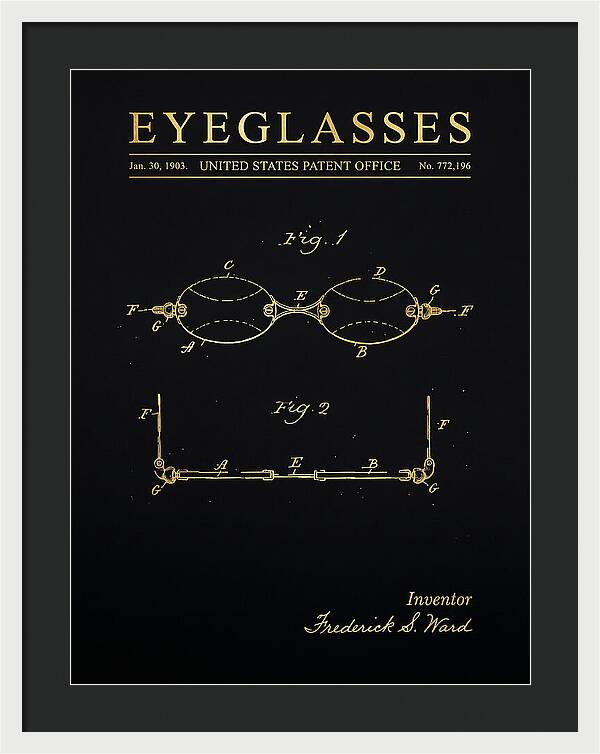 Eyeglasses Gold Patent Us772196a
