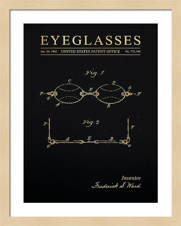 Eyeglasses Gold Patent Us772196a