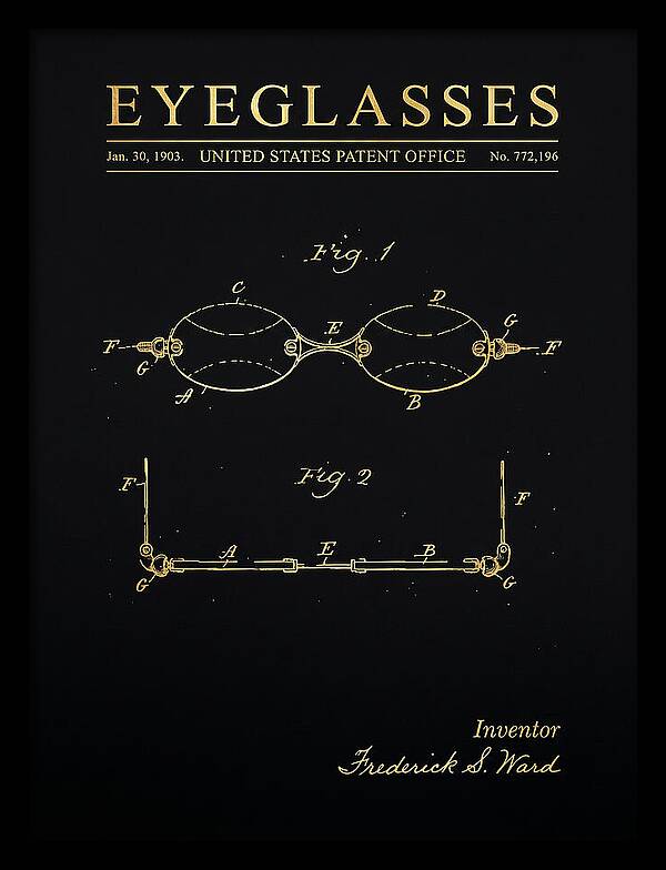 Eyeglasses Gold Patent Us772196a