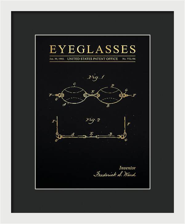 Eyeglasses Gold Patent Us772196a