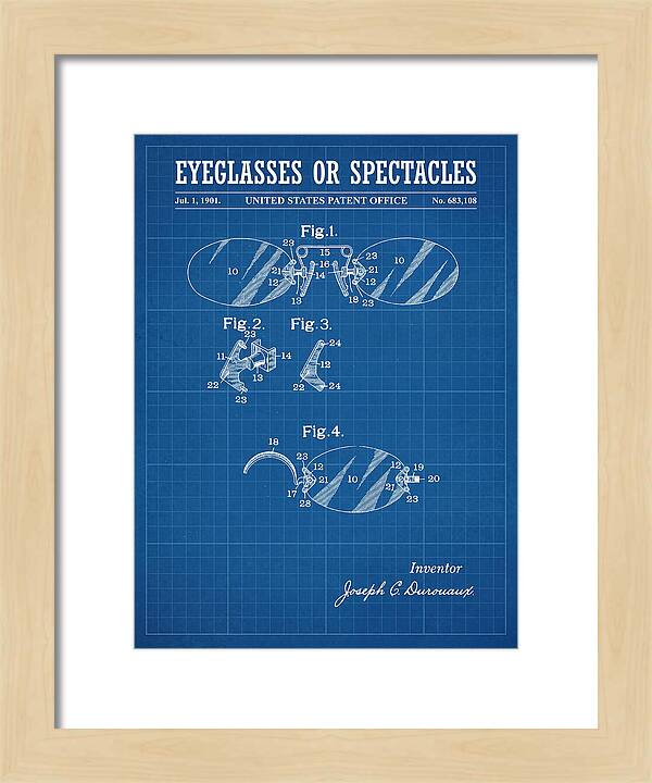 Eyeglasses Or Spectacles Blueprint Patent Us683108a