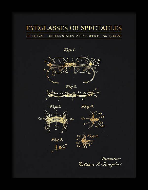 Eyeglasses Or Spectacles Gold Patent Us1744993a