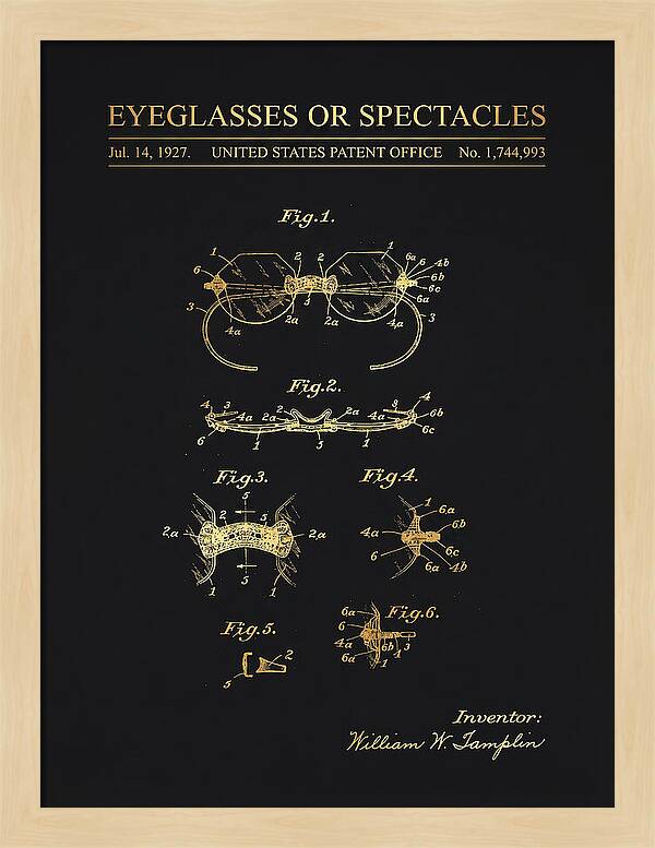 Eyeglasses Or Spectacles Gold Patent Us1744993a