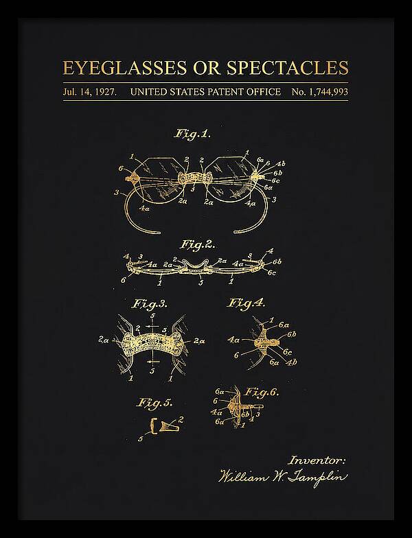 Eyeglasses Or Spectacles Gold Patent Us1744993a