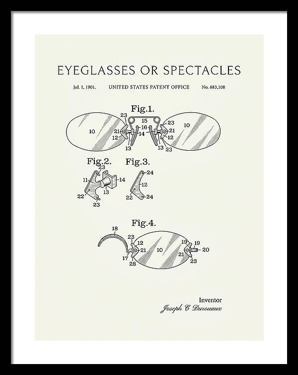 Eyeglasses Or Spectacles Minimalist Patent Us683108a