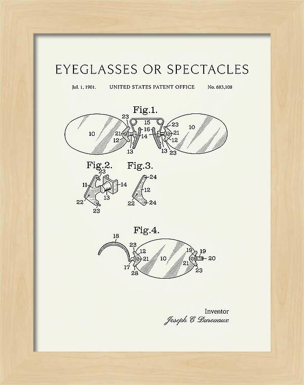 Eyeglasses Or Spectacles Minimalist Patent Us683108a