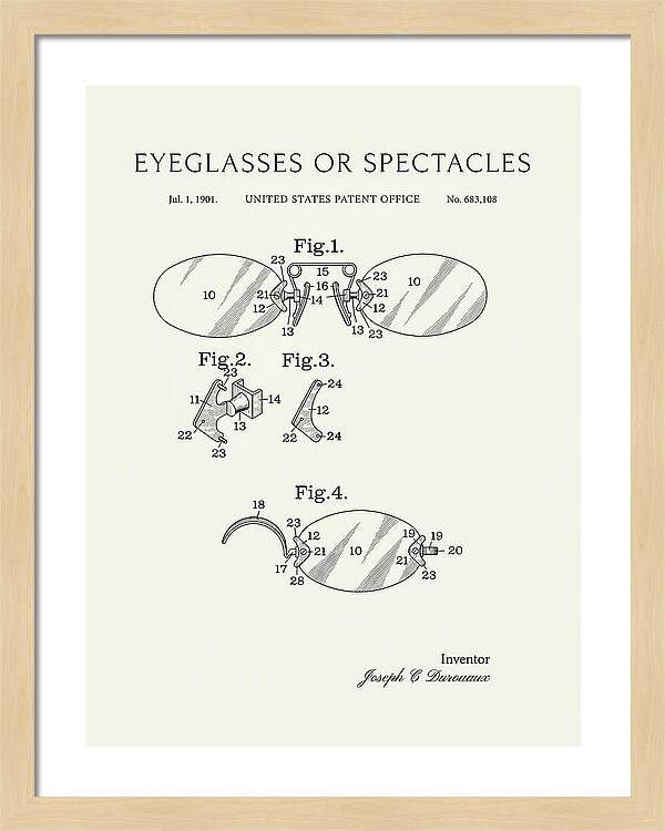 Eyeglasses Or Spectacles Minimalist Patent Us683108a