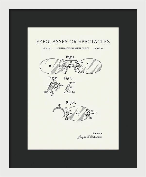 Eyeglasses Or Spectacles Minimalist Patent Us683108a